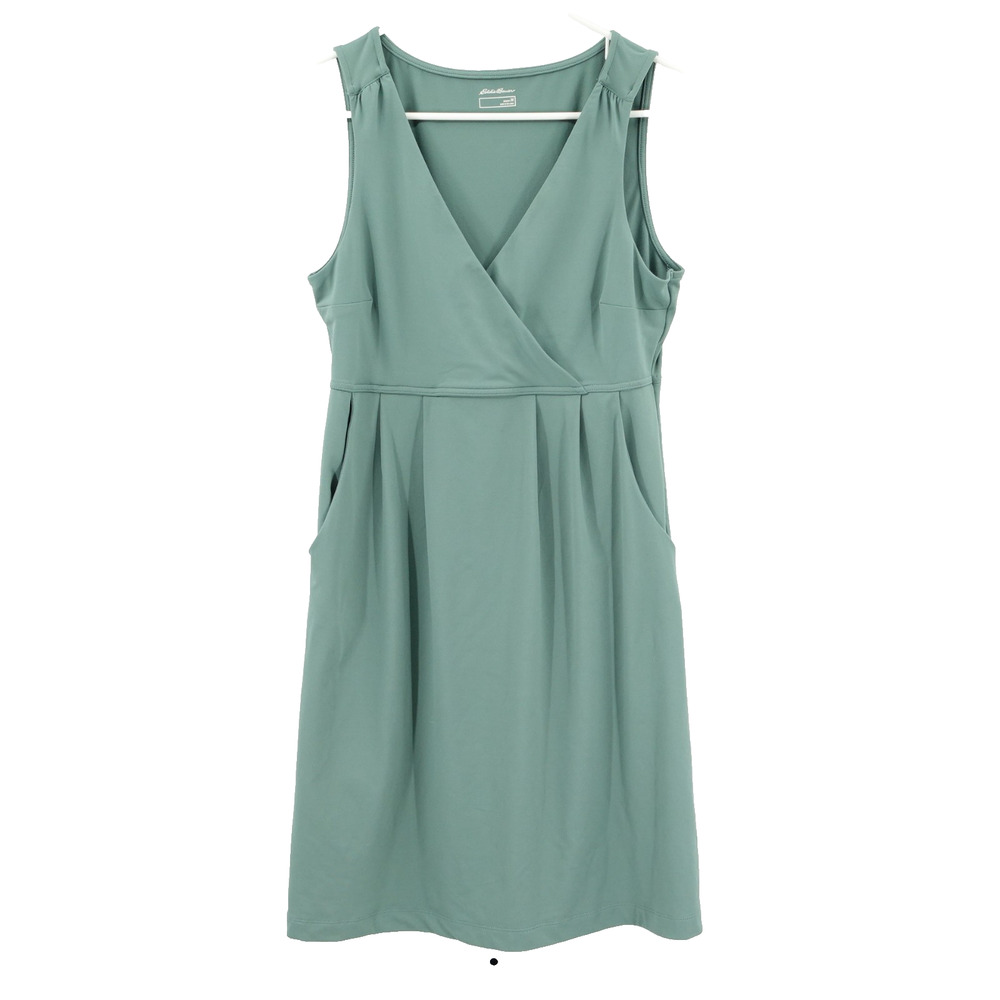 Eddie Bauer Dress‎ SZ M Aster 7 Day Crossover Casual Beachy Coastal Stretch